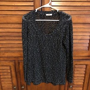 Eileen Fisher Black & White Speckled Sweater